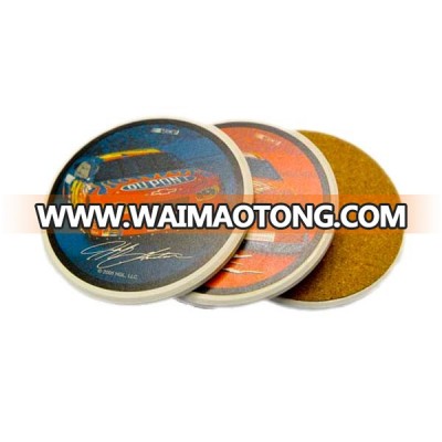 Wholesale Cheap Custom Logo Printing Ceramic Cup Cork Coaster